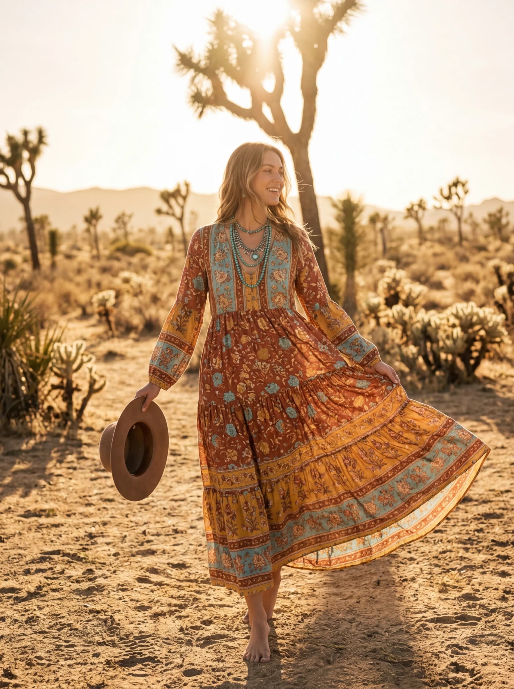 Boho Chic / Bohemian fashion photography example 1