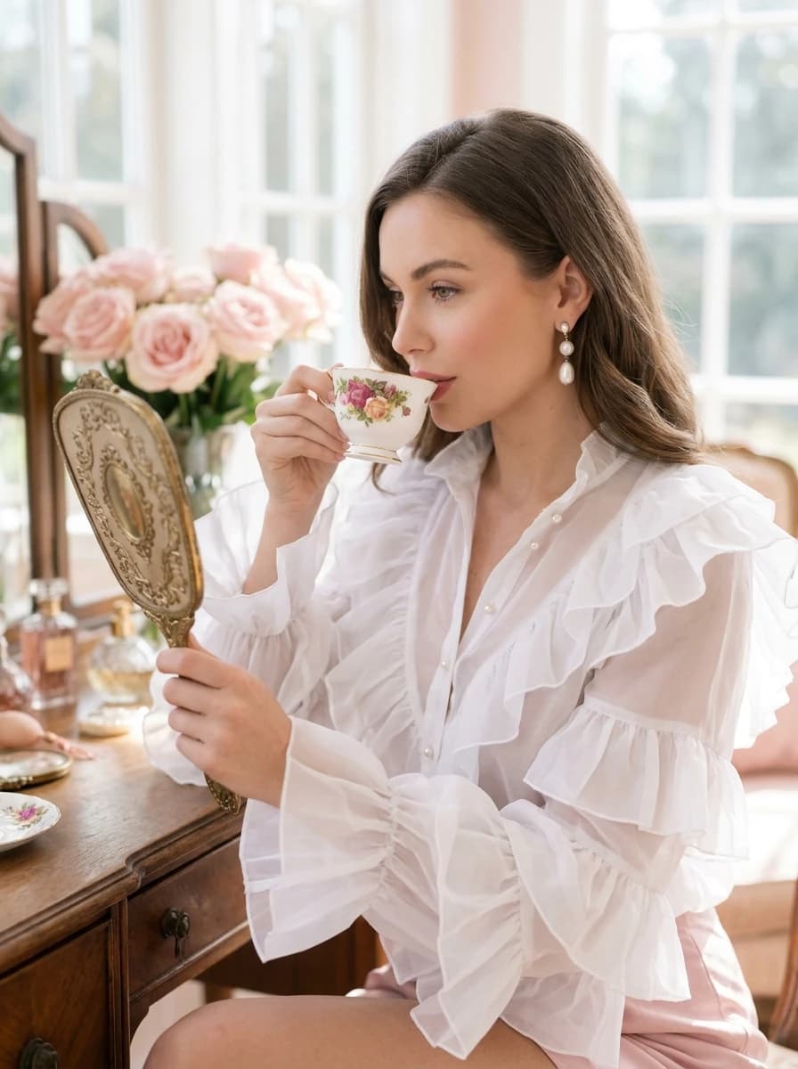 Coquette Aesthetic fashion photography example 2