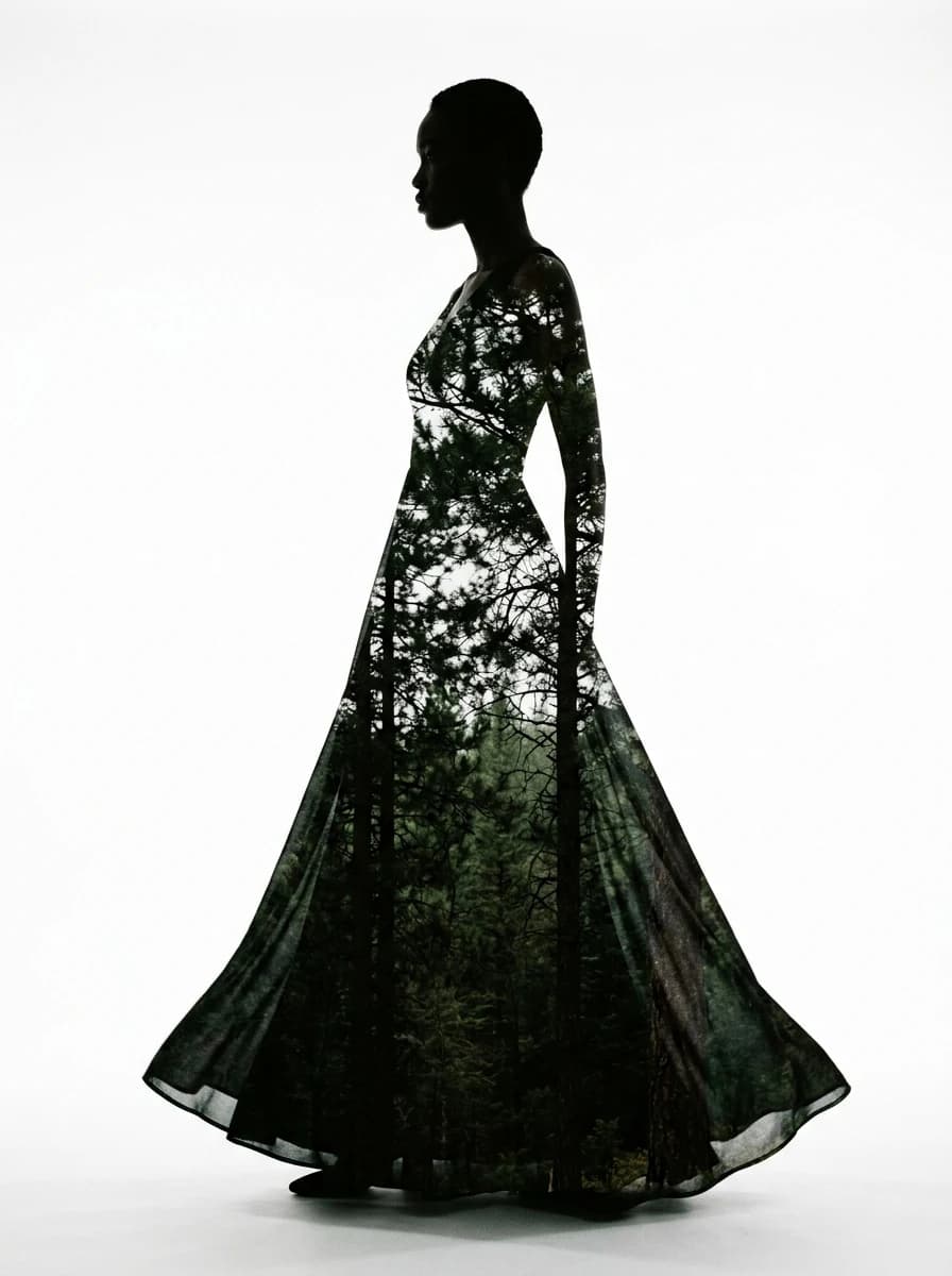 Double Exposure fashion photography example 1