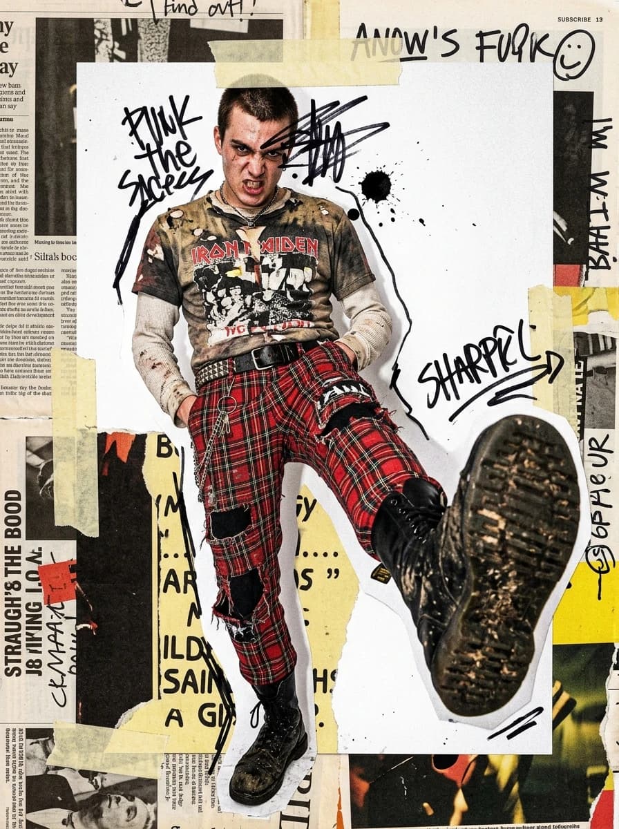 Mixed Media / Scrapbook fashion photography example 1