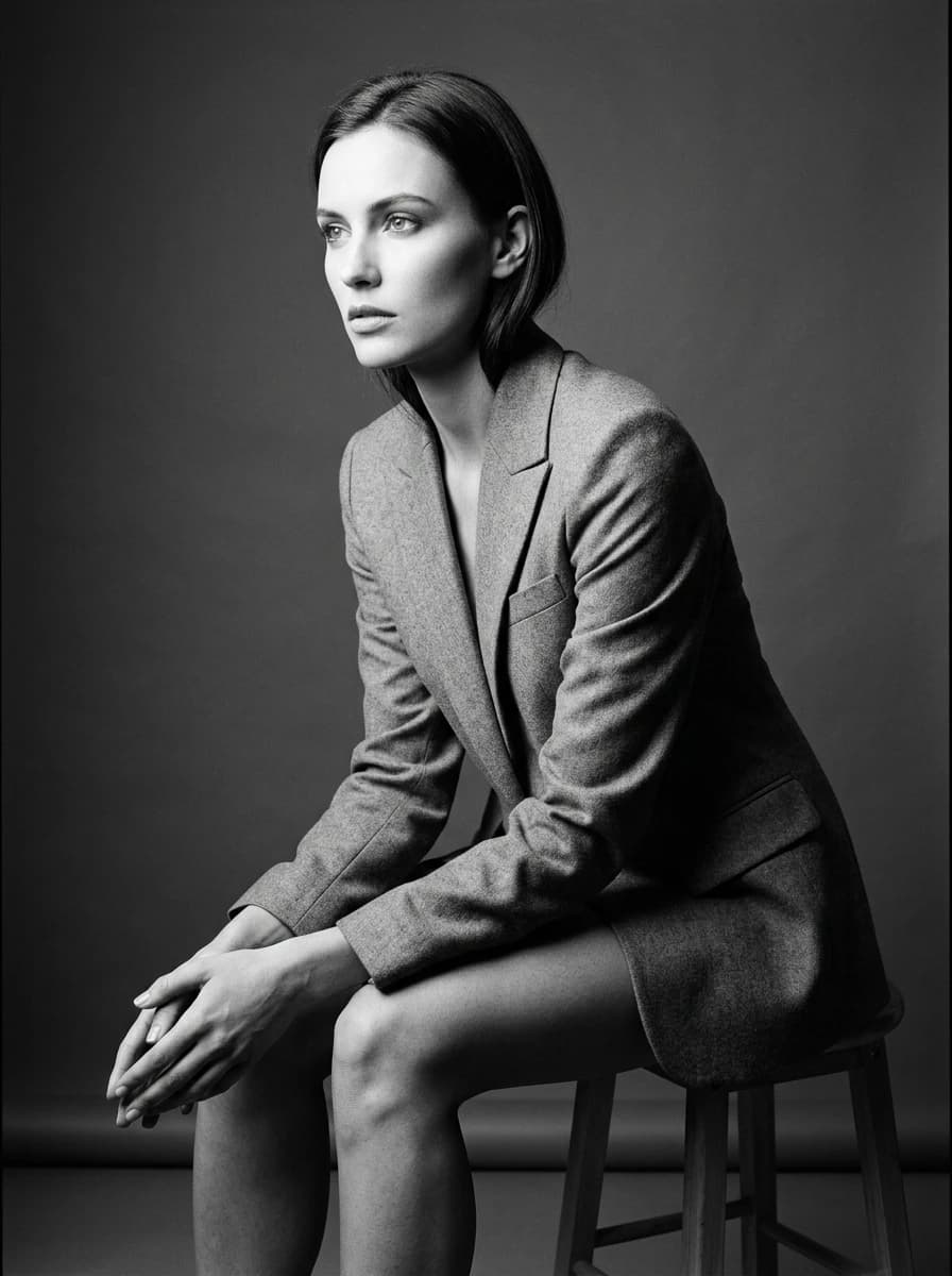 Monochrome / Black & White fashion photography example 2