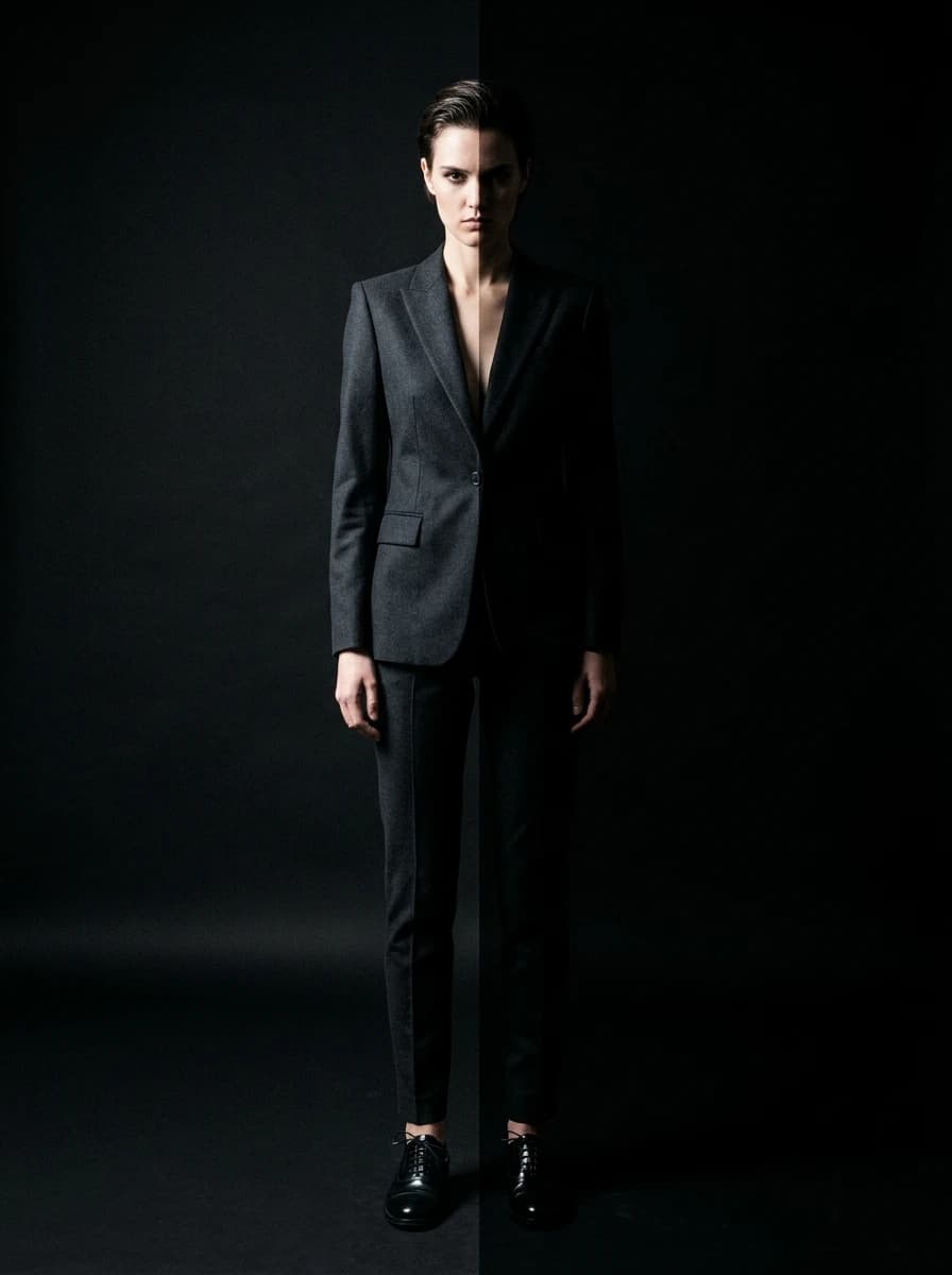 Split Lighting fashion photography example 1