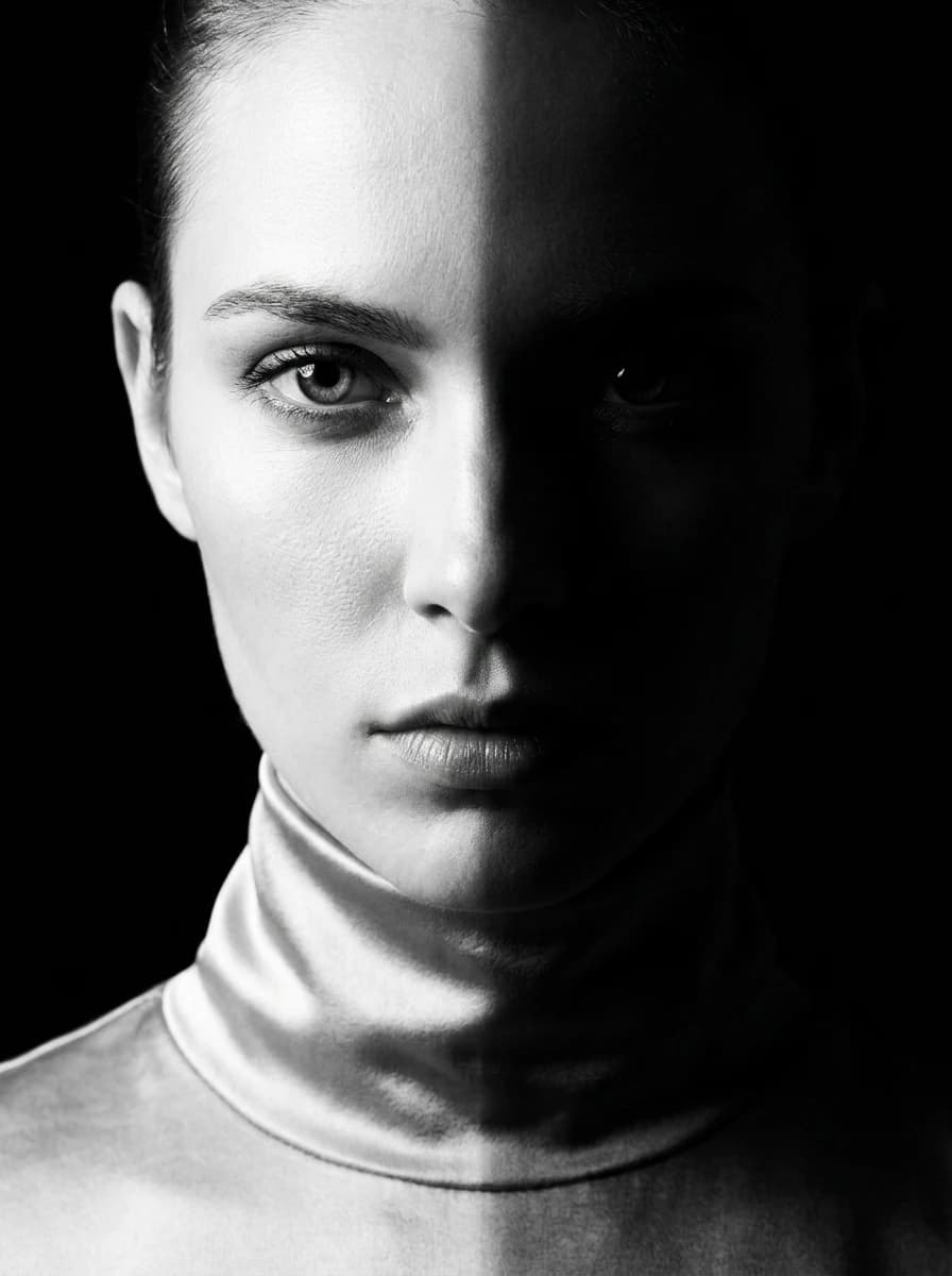 Split Lighting fashion photography example 3