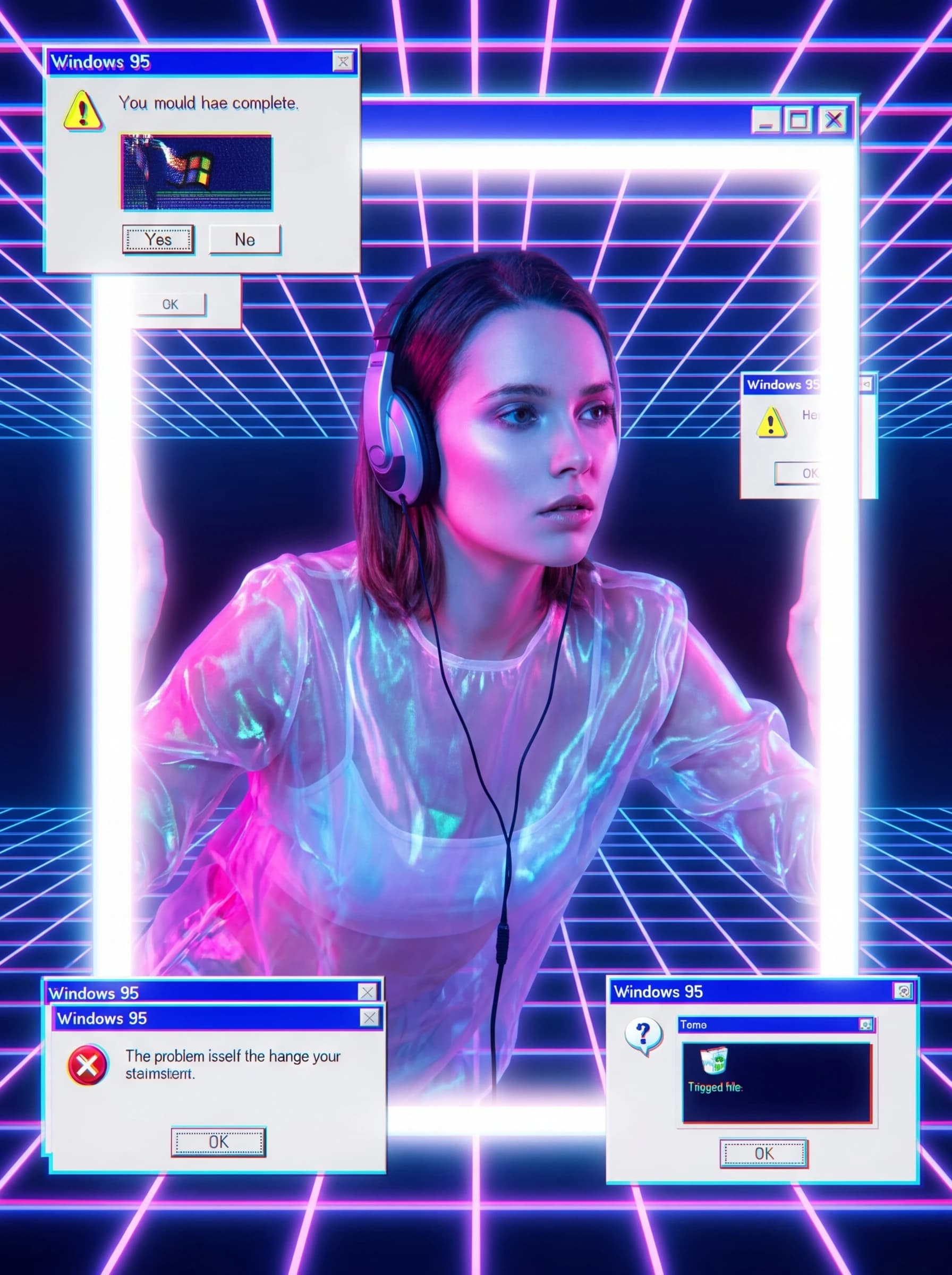 Vaporwave fashion photography example 2