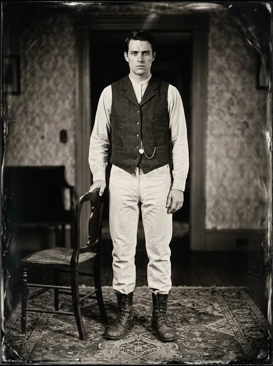 Wet Plate / Tintype fashion photography example 1