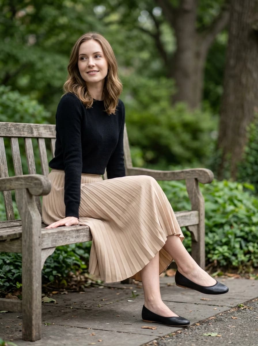 AI generated Ballet Flats example - Medium Shot