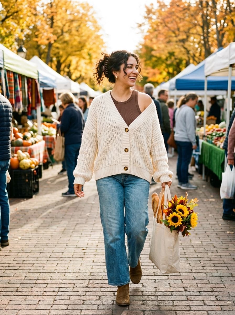 Professional AI photography showcasing Cardigans