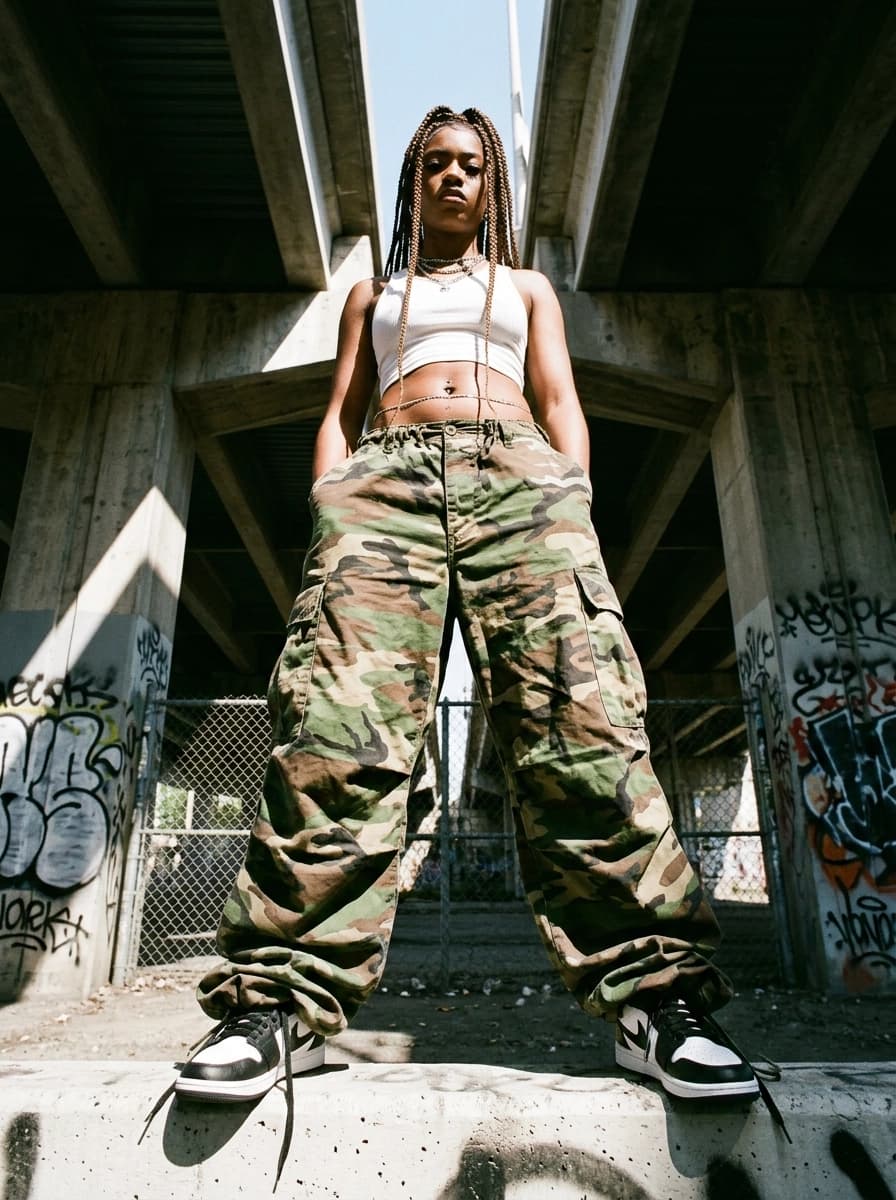 Professional AI photography showcasing Cargo Pants