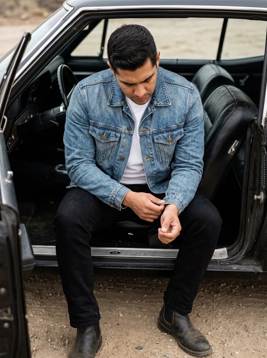 AI generated Denim Jackets example - Medium Shot