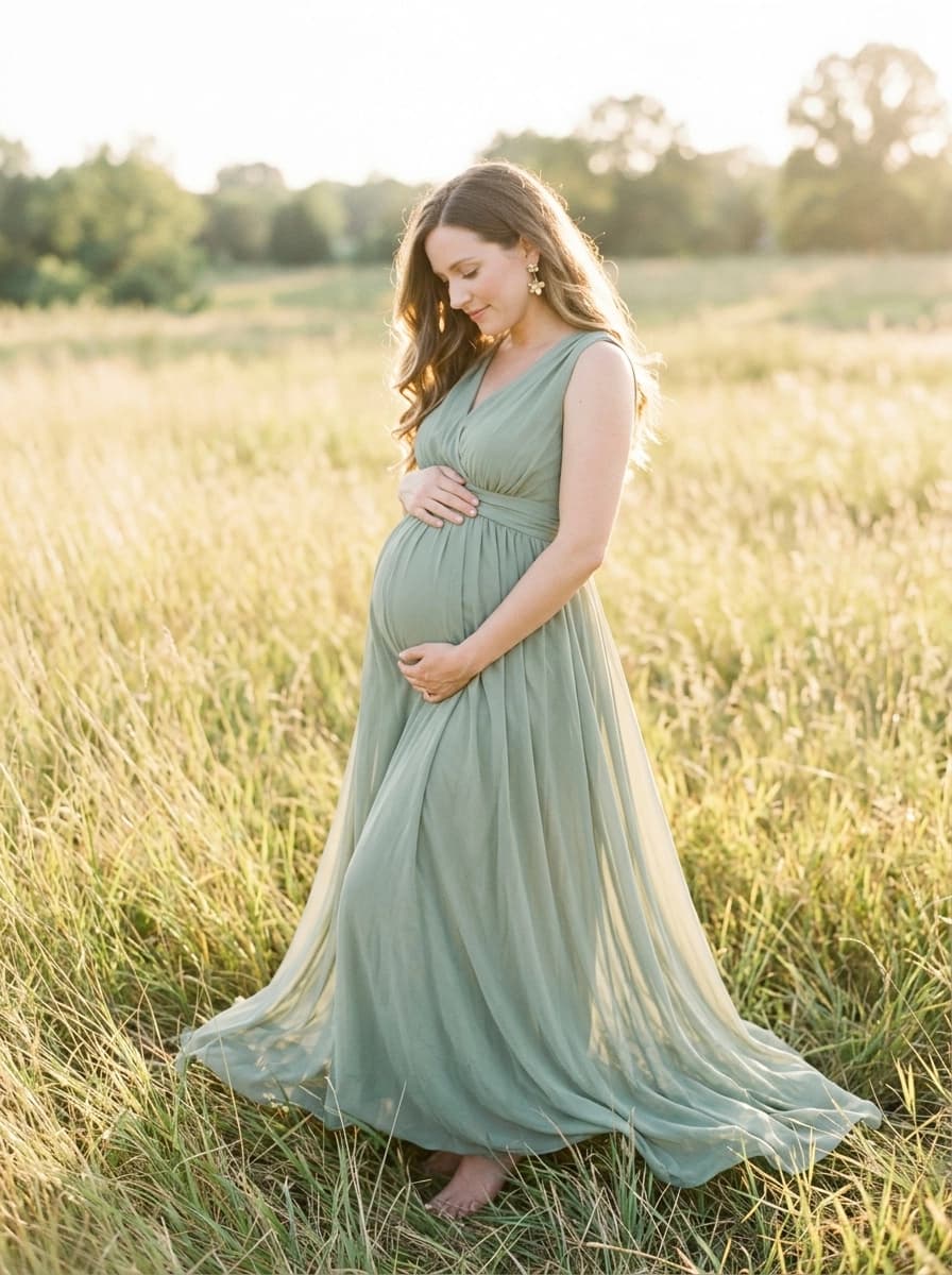 Professional AI photography showcasing Maternity Dresses