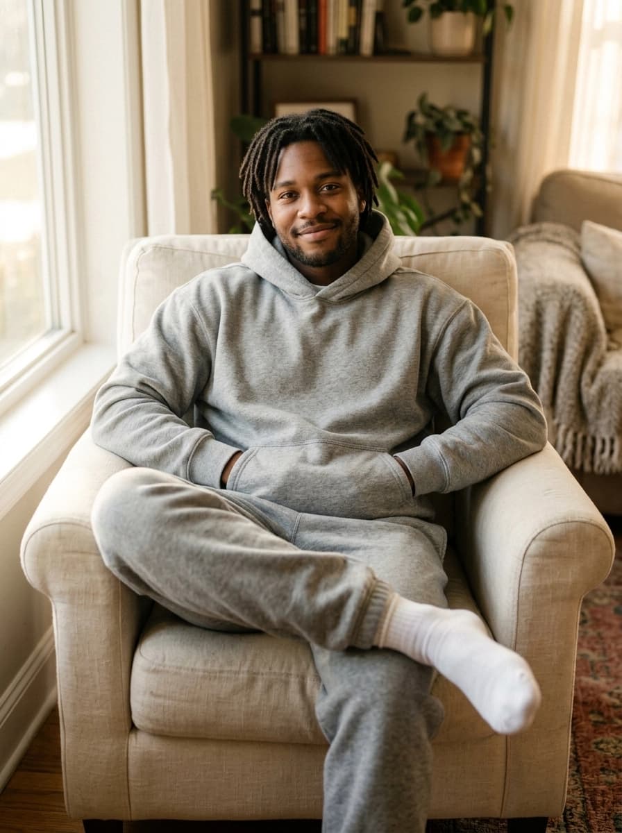 AI generated Sweatpants example - Medium Shot