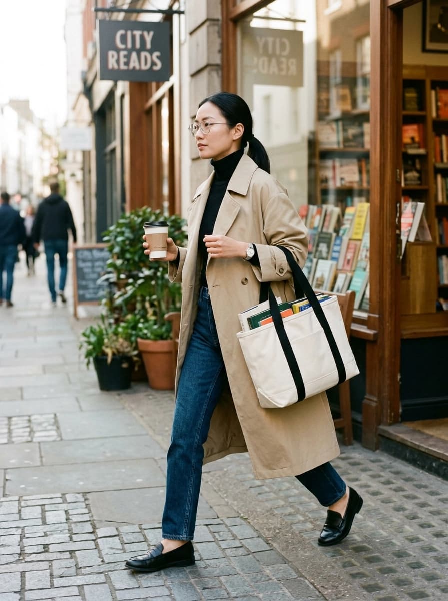 Professional AI photography showcasing Tote Bags