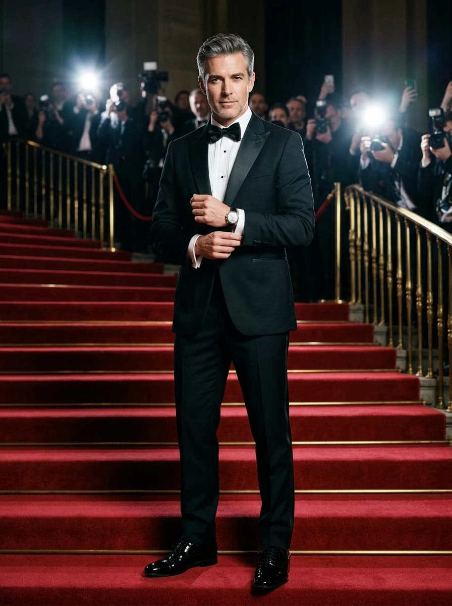 Professional AI photography showcasing Tuxedos