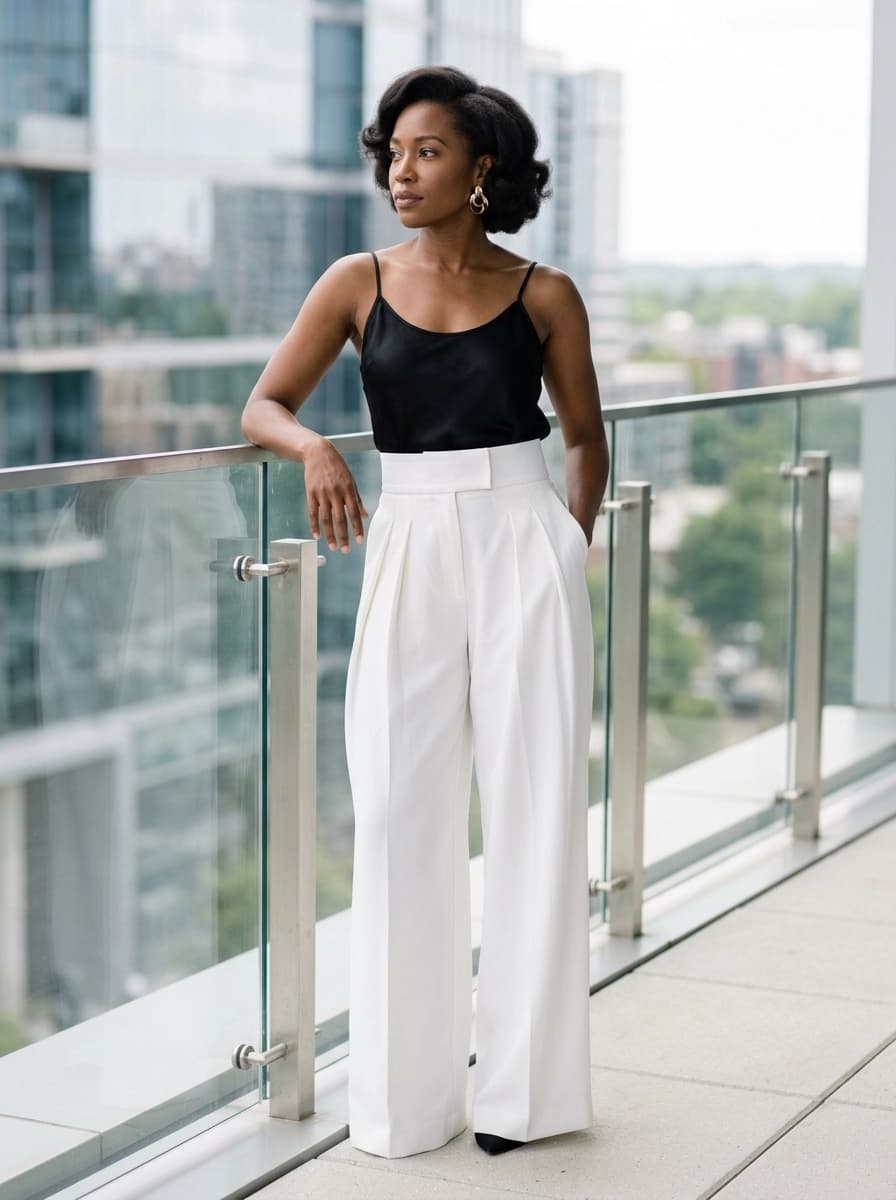 AI generated Wide-Leg Pants example - Medium Shot